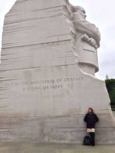 At the Martin Luther King Memorial, Washington DC